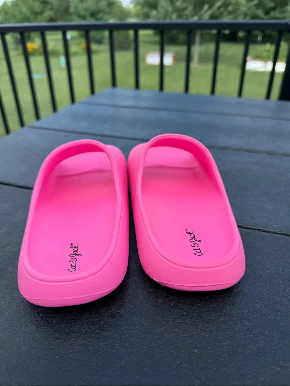 Cat & Jack Neon Pink Slides Toddler Size 1 Sandals